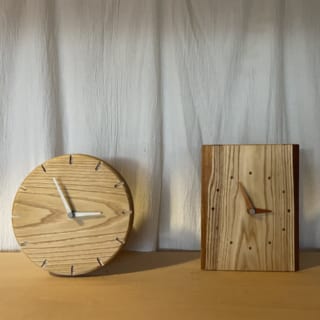 木の掛け時計